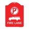 Signmission Fire Lane W/ No Parking & Graphic, Red & White Aluminum Architectural Sign, 18" x 24", RW-1824-24017 A-DES-RW-1824-24017 - alternate 1